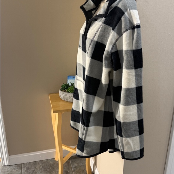 Style & Co quarter zip fleece plaid sweatshirt - Picture 2 of 11